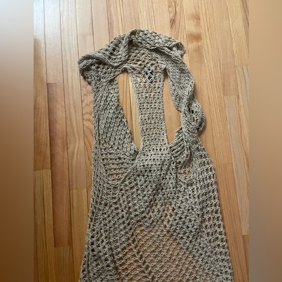 Pure Handknit Tan Cover Up Size M/L - Picture 7 of 7